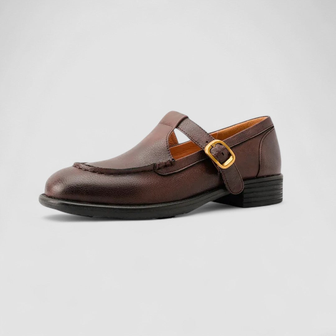 Zhelynne | Zapatos ortopédicos de punta cuadrada estilo Mary Jane