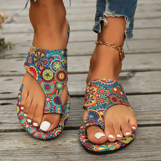 Zoe - Sandalias bohemias vintage para mujer