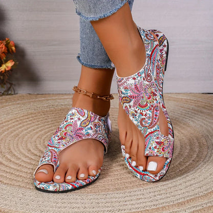 Zoe - Sandalias bohemias vintage para mujer