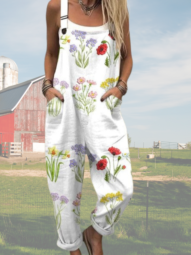 Winika - Mono de mujer de estampado floral retro