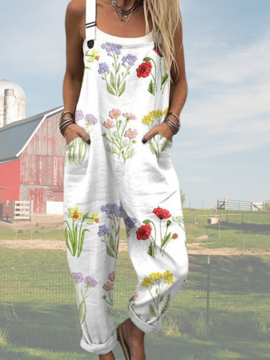 Winika - Mono de mujer de estampado floral retro
