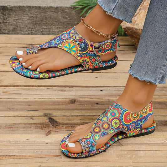 Zoe - Sandalias bohemias vintage para mujer