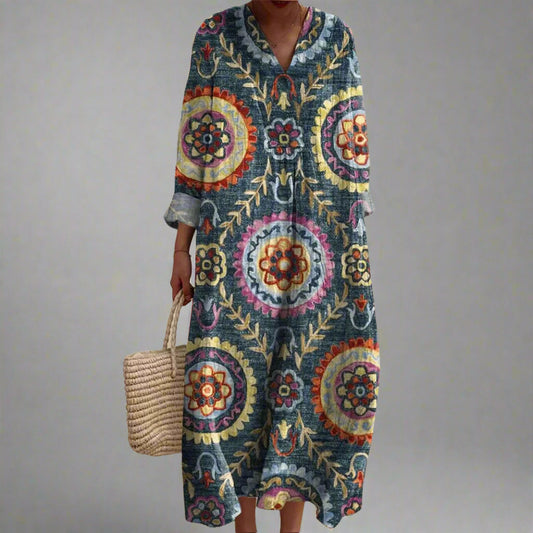 Maxine | Elegante vestido maxi geométrico