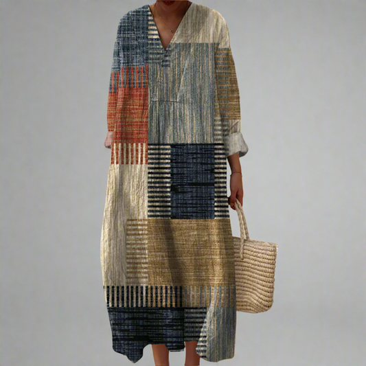Harriet | Vestido Largo de Parcheo Aardetint Casual