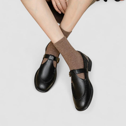 Zhelynne | Zapatos ortopédicos de punta cuadrada estilo Mary Jane
