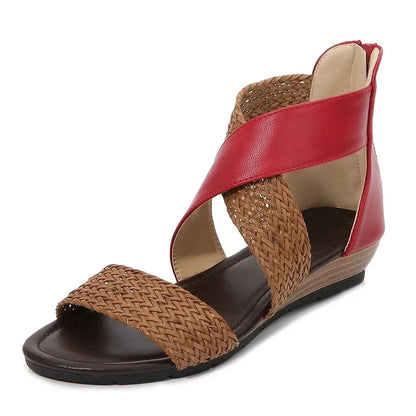 Zoey - Sandalias de Piel Tejida