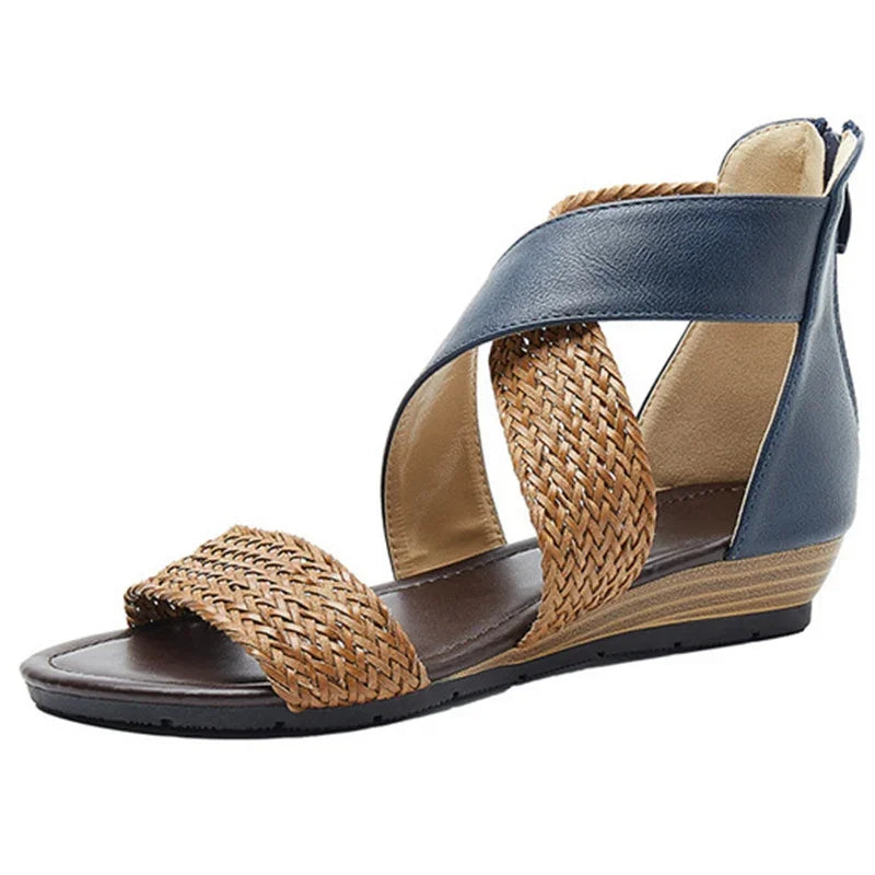 Zoey - Sandalias de Piel Tejida