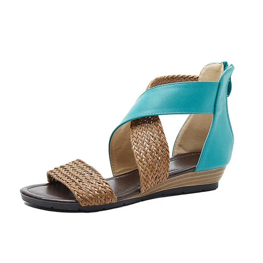 Zoey - Sandalias de Piel Tejida