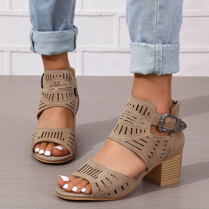 Sienna - Sandalias de Tacón Grueso con tira Trasera