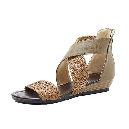 Zoey - Sandalias de Piel Tejida