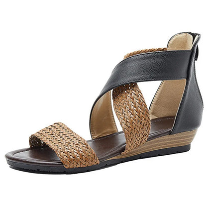 Zoey - Sandalias de Piel Tejida