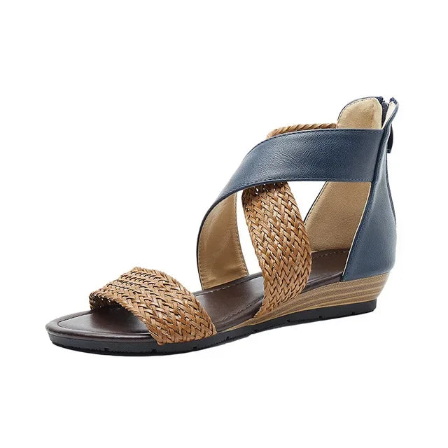 Zoey - Sandalias de Piel Tejida
