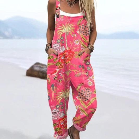 Claire - Mono de estilo vintage casual con estampado floral