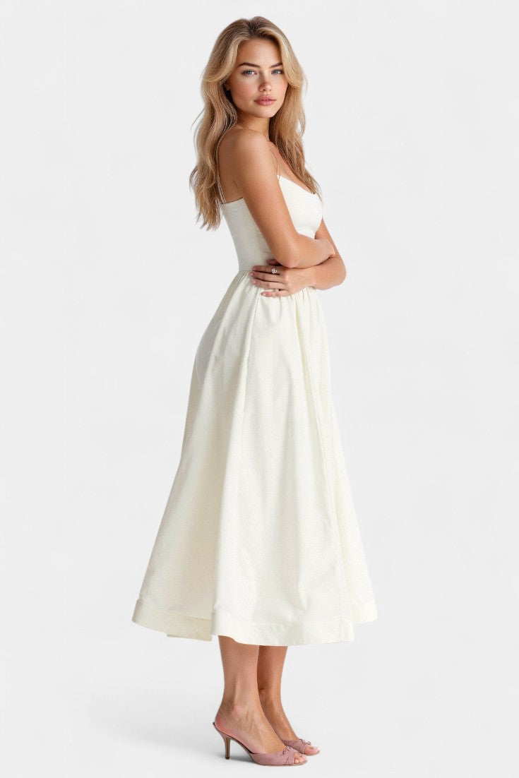 Marvelle Vestido Midi Flowy Sin Mangas